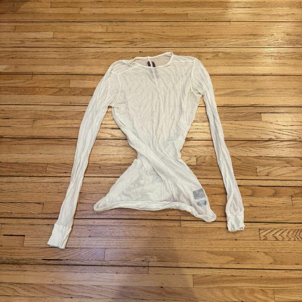 Rick owens white sheer twist top